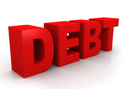 Debit on white background	の写真素材