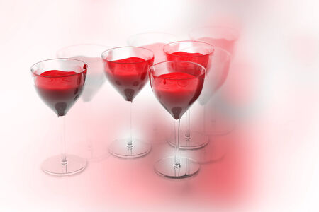 Red wine glass	の写真素材