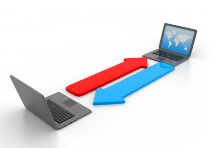 Date transferring conceptの写真素材