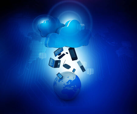 3d render of Cloud computing concept designの写真素材