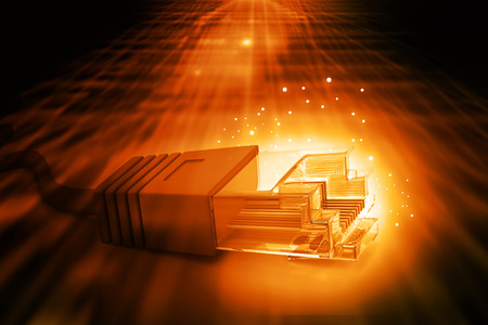 Network cable tech backgroundの写真素材