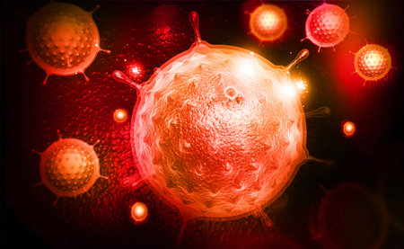 3d render of virus