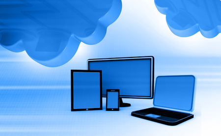 Cloud computing network , abstract backgroundの写真素材