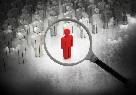 Choose the right person, searching peopleの写真素材