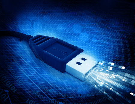 USB Cable abstract tech background