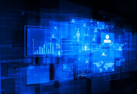 Business networking digital backgroundの写真素材
