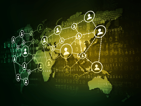 Concept of global business networkの写真素材