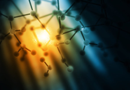 Abstract Molecules backgroundの写真素材