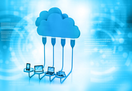 Cloud computing network concept  , abstract background