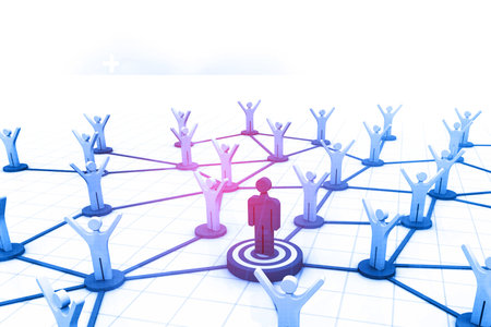 Network team. Social network