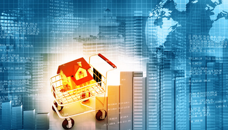 Real estate growth chart. financial backgroundの写真素材