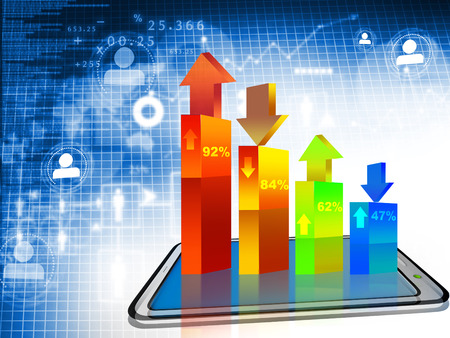 Financial chart and graphs background.の写真素材