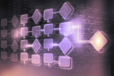 flow chart backgroundの写真素材