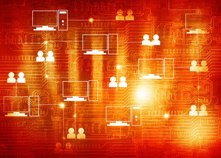 Cloud computing technology. Digital  illustrationの写真素材