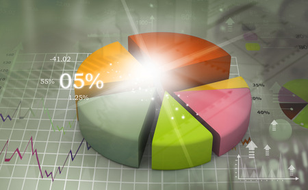 Business pie chart. 3d illustration の写真素材