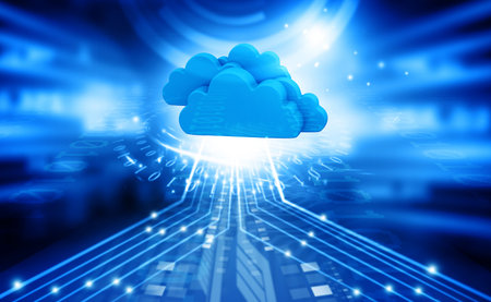 Cloud computing concept. 3d illustration	