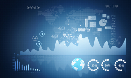 Stock Market Chart. 2d illustration	の写真素材