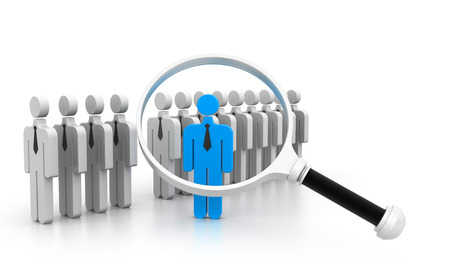 Choosing the right person. 3d illustration 		の写真素材