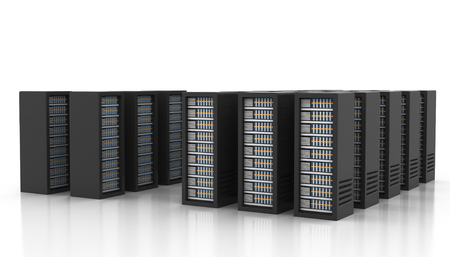 3d render of server room	の写真素材