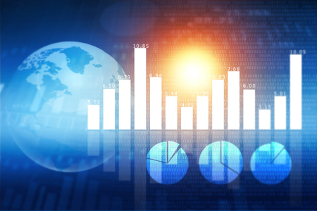 Stock market chart. Digital illustration の写真素材
