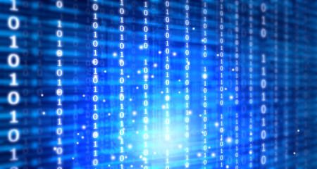 Binary code background. Digital illustrationの写真素材