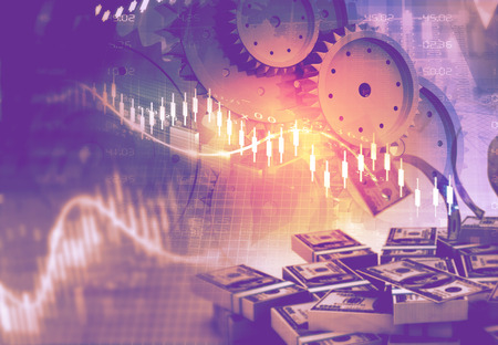 Stock market graph. 3d illustrationの写真素材