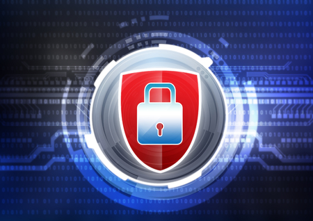 Cyber security concept. Digital illustrationの写真素材