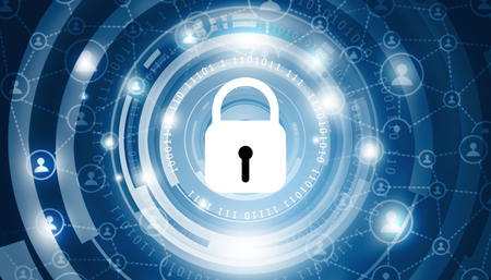 Internet security, digital illustrationの写真素材