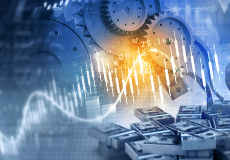 Stock market graph. 3d illustrationの写真素材
