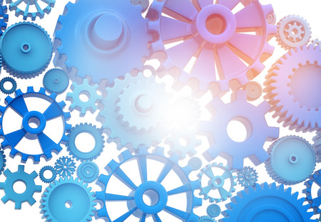 Gear wheel background. 3d renderの写真素材