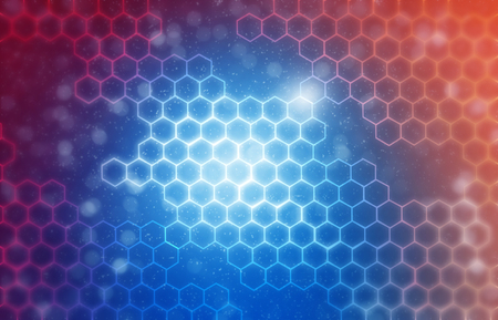 Hexagon background. Digital illustrationの写真素材