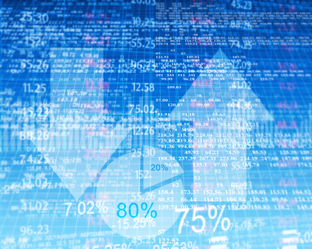 Stock market growth chart. Digital illustrationの写真素材