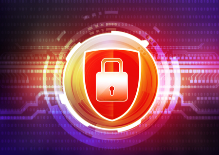 Cyber security concept. Digital illustrationの写真素材