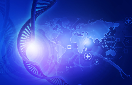 Concept of genetic science. Digital illustrationの写真素材