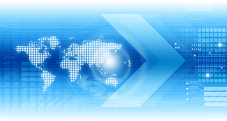 Global technology background. Digital illustrationの写真素材