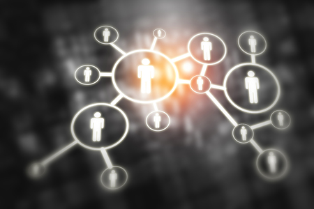 Business networking concept. Digital illustrationの写真素材