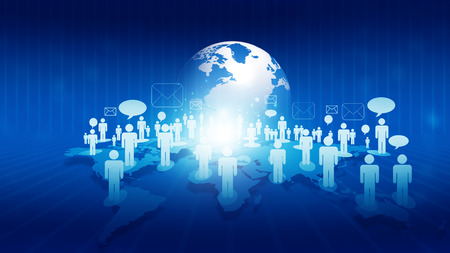 global communication networks. 3d illustrationの写真素材
