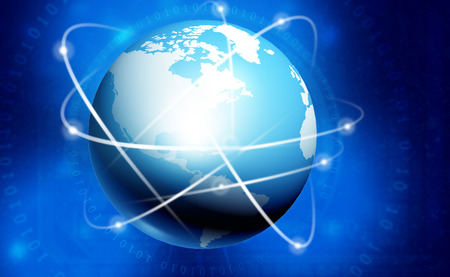 Global networking background. 3d illustrationの写真素材