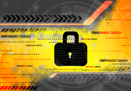 Cyber security concept. Digital illustrationの写真素材