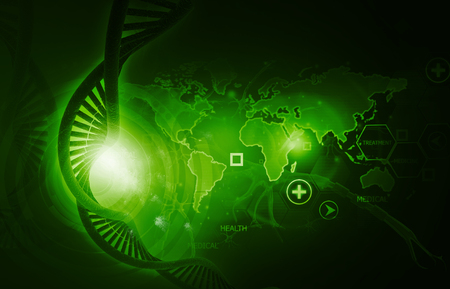 Concept of genetic science. Digital illustrationの写真素材