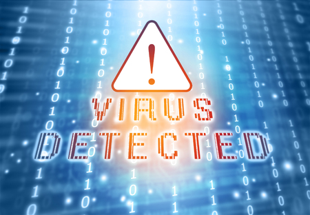 Virus Detected Alert. Digital illustrationの写真素材