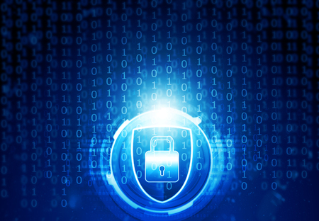 Cyber security concept. Digital illustrationの写真素材
