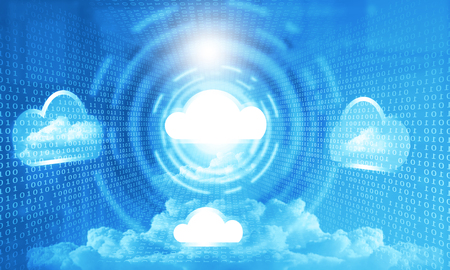 Cloud computing concept. Digital illustrationの写真素材