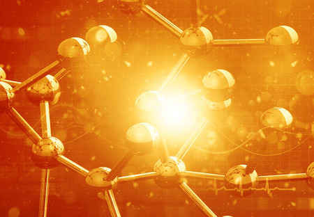 Molecular background. 3d illustrationの写真素材