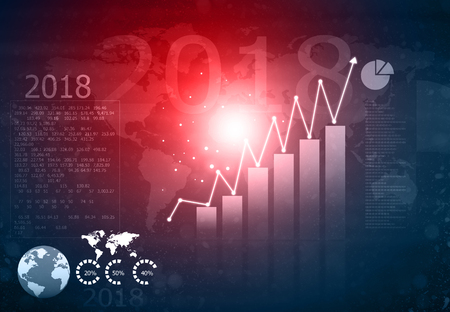 Financial growth graph. 3d illustrationの写真素材