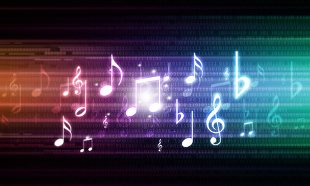 Abstract musical background. Digital illustrationの写真素材