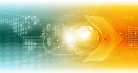 Global technology background. Digital illustrationの写真素材