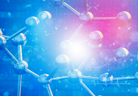 Molecular background. 3d illustrationの写真素材