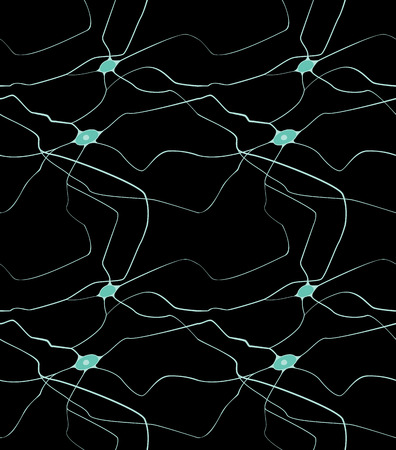 Seamless pattern with light blue on black backgroundのイラスト素材