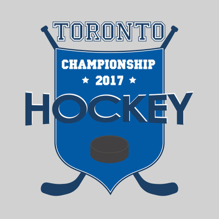 Hockey vector design with modern illustration concept style for badge, emblem and tshirt printingのイラスト素材